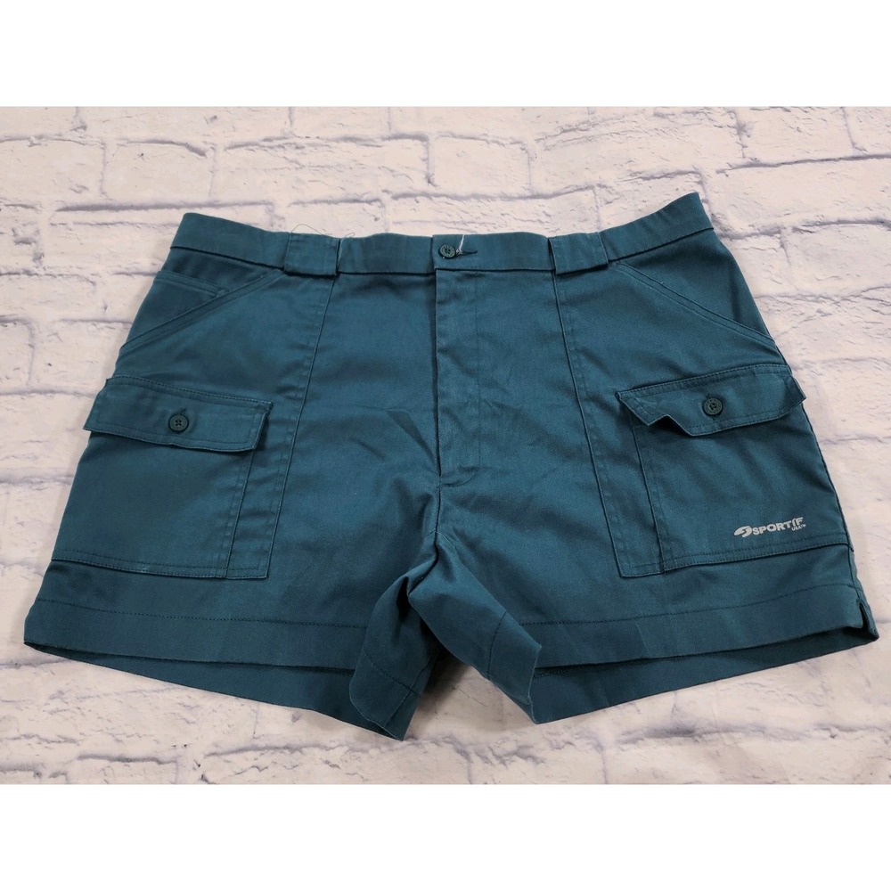Sportif USA MENS 40 Cargo Green Hiking Sailing Shorts Above Gorpcore VINTAGE